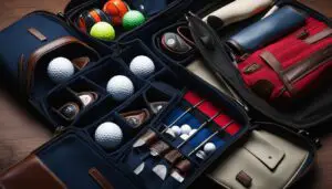 organizing golf bag pockets